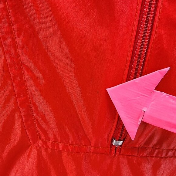 Vintage Gap 7-Eleven Hooded Red Windbreaker Pullover Jacket Mens Medium - Picture 8 of 14